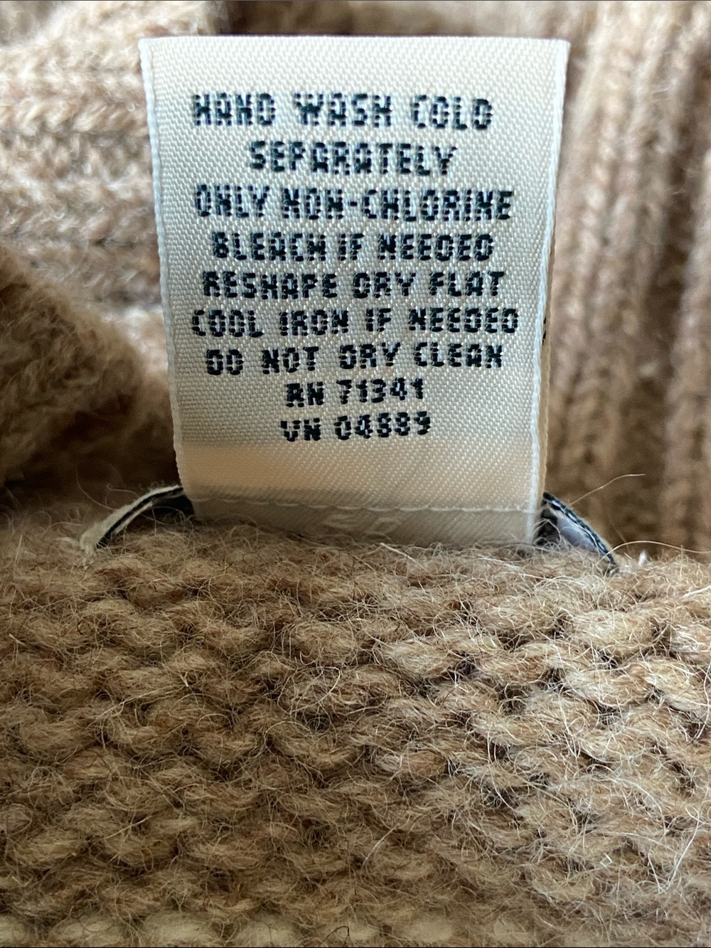 L.L.Bean 100% Shetland lambs wool quarter-zip Mens sweater Outdoors Size Large - Picture 6 of 9
